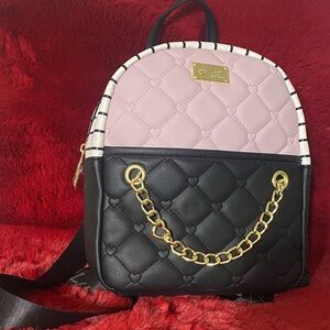 Betsey Johnson Backpack Black & Pink